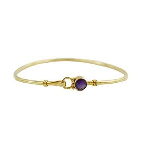 Gold amethyst stone bangle #217-81